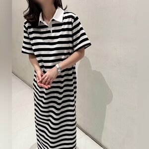 Black and White Striped Dress
